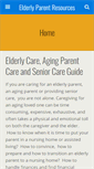 Mobile Screenshot of elderlyparentresources.com